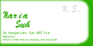 maria suh business card